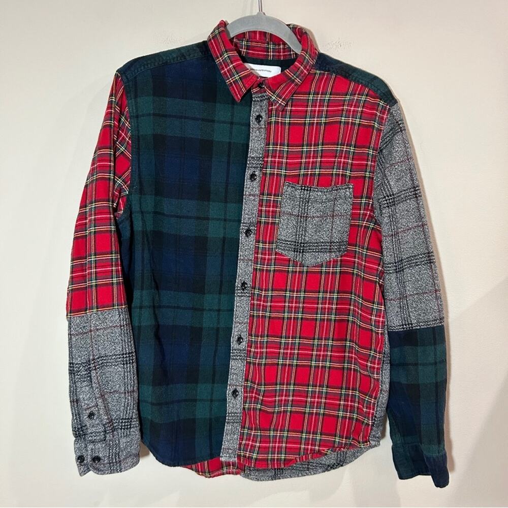 Urban Outfitters Patchwork Plaid Button Up Shirt